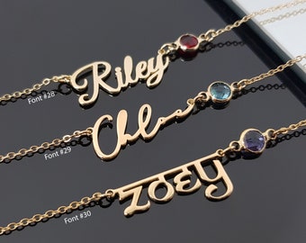 Personalized Name Plate Necklace With 
