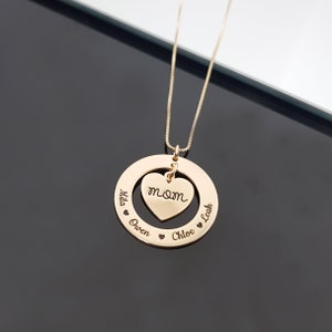 Collar personalizado para mamá con nombre de niño, colgante personalizado para mamá con nombre, regalo para el Día de la Madre, joyería para mamá, colgante para mamá