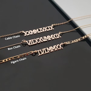 Roman Numerals Necklace, Personalized Date Necklace, Roman Numerals Necklace Custom, Roman Numeral Jewelry, Special Date Gift For Bridesmaid