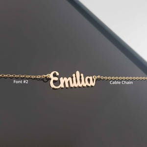 Dainty Customized Name Necklace • Personalized Nameplate Necklace • Any Name/Word Name Pendant Necklace • Personalized Women's Jewelry Gift image 3