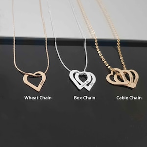 Collar con nombre de corazón personalizado, collar con varios corazones, collar para madre con nombres de niños, joyería con nombre para madre, regalo de joyería para madre