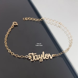 Personalized Name Bracelet or Anklet, Customized Name Bracelet/Anklet, Nameplate Bracelet And Anklet, Any Name/Word Bracelet or Anklet Gift image 3