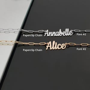 Dainty Customized Name Necklace • Personalized Nameplate Necklace • Any Name/Word Name Pendant Necklace • Personalized Women's Jewelry Gift image 6