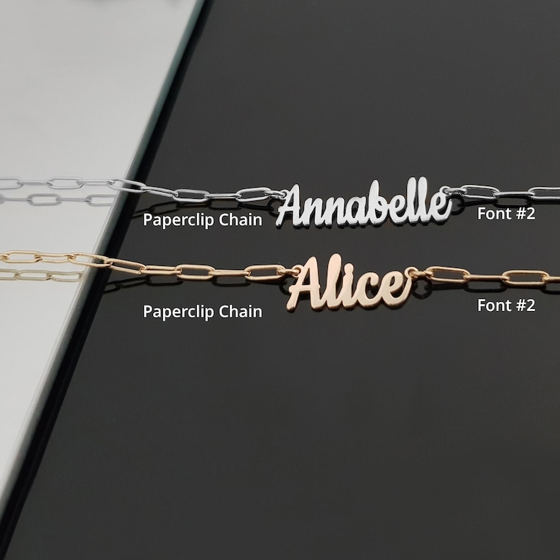 Dainty Customized Name Necklace • Personalized Nameplate Necklace • Any Name/Word Name Pendant Necklace • Personalized Women's Jewelry Gift image 6