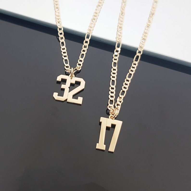 Sport Number Necklace, Number Necklace, Number Year Necklace, Custom Lucky Pendant Customize Necklace With Number, Sport Lover Gifts For Men image 1