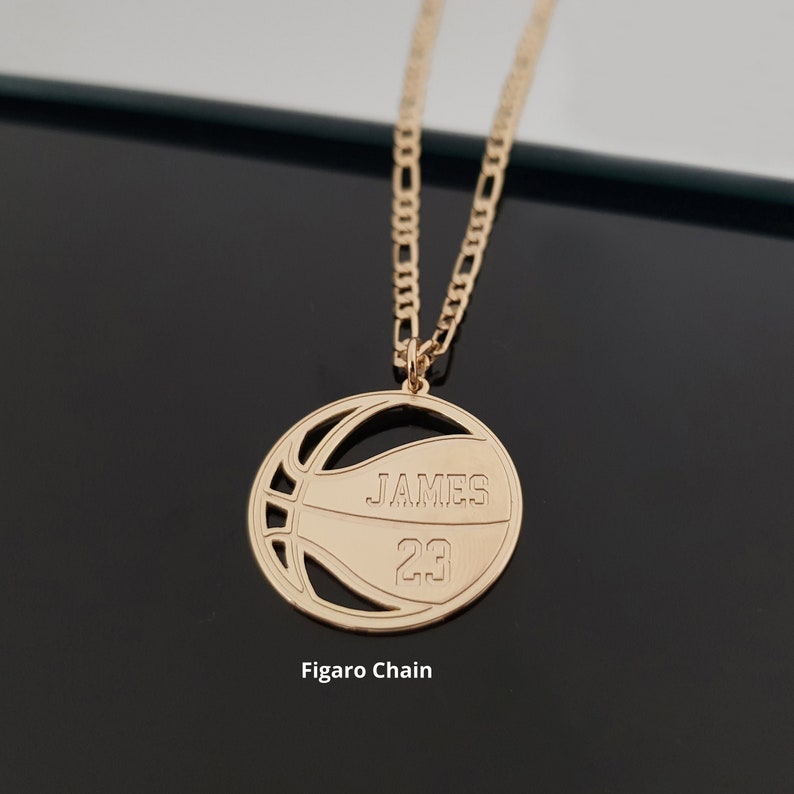 Custom Basketball Necklace, Basketball Necklace Personalized, Basketball Coach Gift, Basketball Player Gift, Basketball Pendant, Number Gift image 1