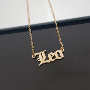 Leeuw-ketting met 4 letterstijlen, Leeuw-sterrenbeeldketting, Leeuw-horoscoopketting, astrologisch Leeuw-verjaardagscadeau-idee, Leeuw-sterrenhanger afbeelding 5