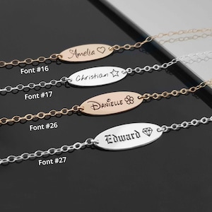 Personalized Baby Name Bracelet, Name Bracelet For Baby Girl/Boy, Custom Baby Bar Bracelet, New Baby Gift Personalized, Kid&#39;s Name Bracelet