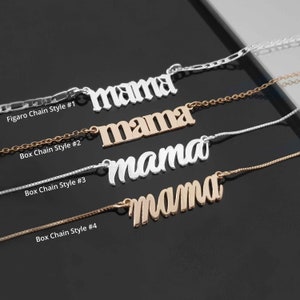 Mama Necklace Gold, Dainty Mama Necklace, Personalized Mom Necklace, Mama Jewelry Gift, New Mom Gift, Mother's Day Necklace, Gift For Mom