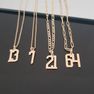 Sport Number Necklace, Number Necklace, Number Year Necklace, Custom Lucky Pendant Customize Necklace With Number, Sport Lover Gifts For Men image 2
