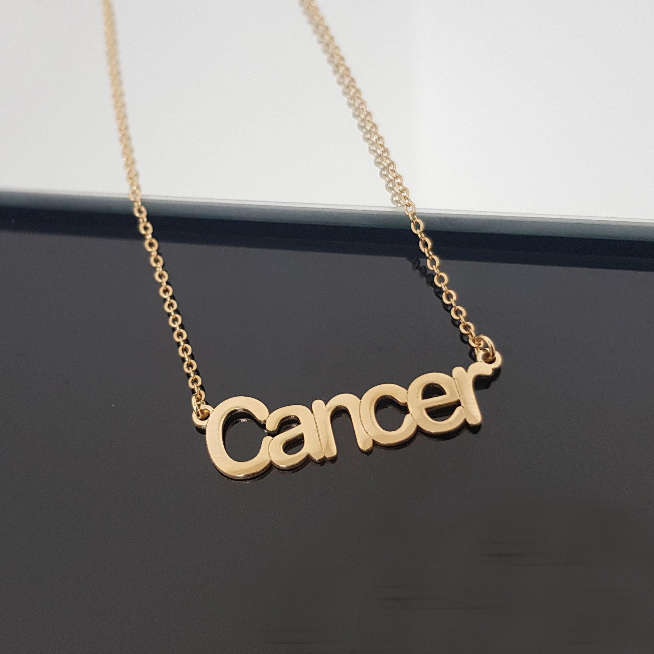 Cancer Necklace With 4 Font Styles, Cancer Zodiac Sign Necklace, Cancer ...