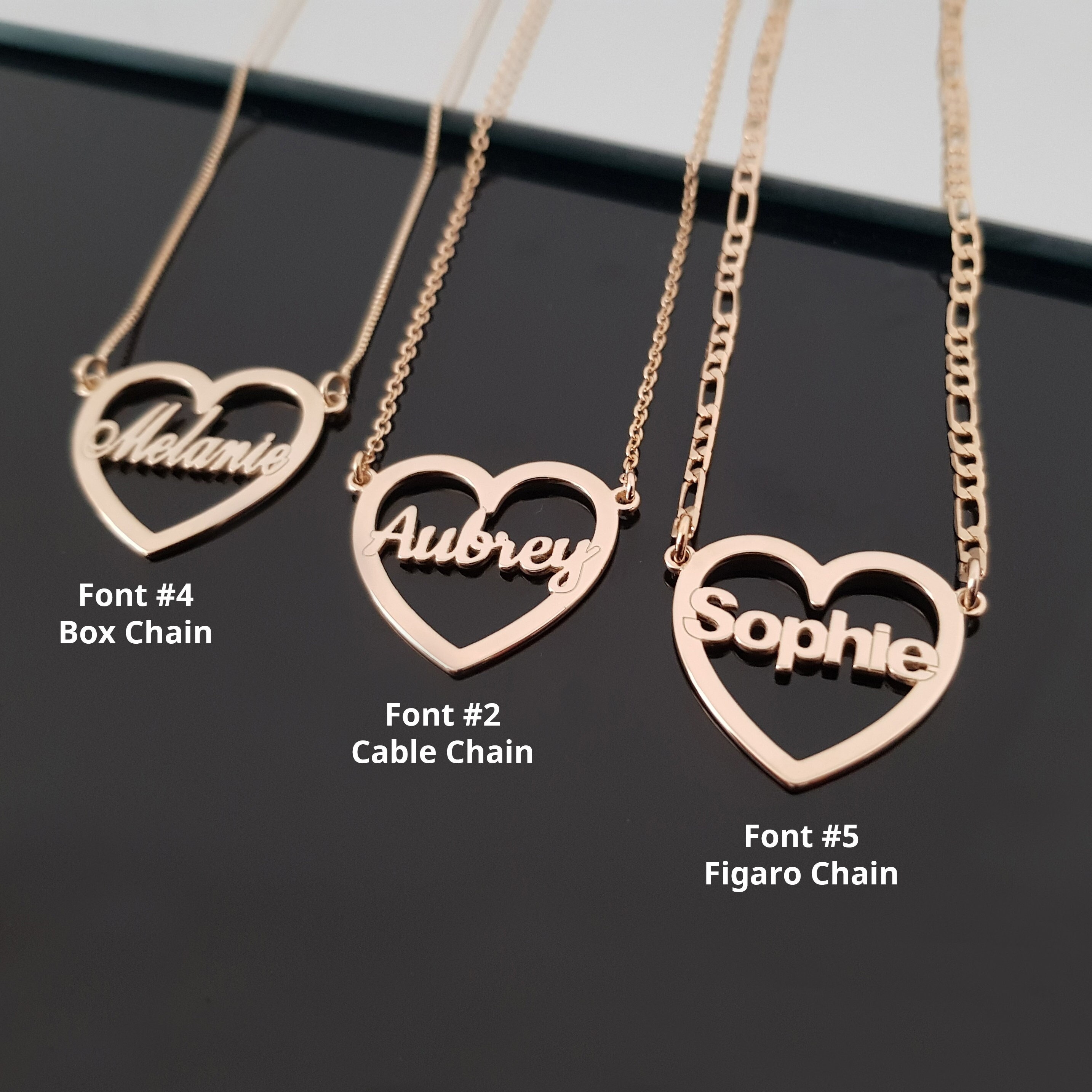 Name in Heart Necklace Name in Heart Necklace