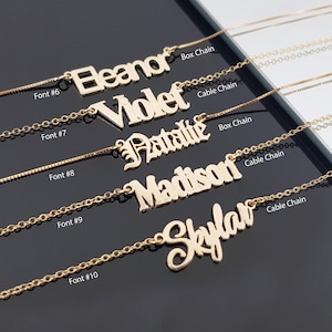 Custom Name Necklace, Personalized Name plate Necklace,  Customize Any Name/word,  Custom Gift for Her, Personalized Jewelry Women&#39;s Gift