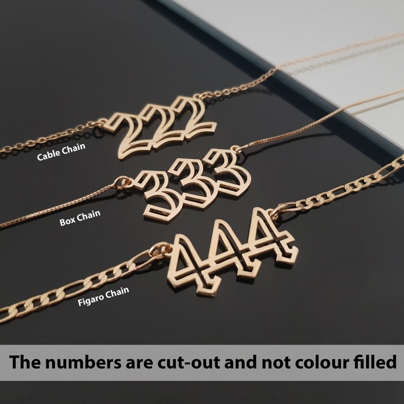 Cut out Angel Numbers, Angel Number Necklace, Angel Number Necklace Personalized, Angel Numbers Necklace, Lucky Number Necklace, Number Gift 