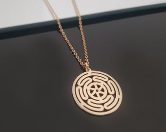 Hekates Necklace, Wheel Of Hecate, Hekates Magic Strophalos, Goddess Hekate Necklace, Necromancy Wheel, Talisman Jewelry, Witchcraft Jewelry