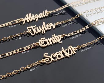 Personalized Name Bracelet or Anklet, Customized Name Bracelet/Anklet, Nameplate Bracelet And Anklet, Any Name/Word Bracelet or Anklet Gift