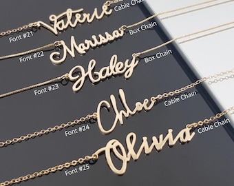 Naamketting aanpassen, custom elke naam/tekst, naamketting voor vrouwen, naamketting voor meisje, gepersonaliseerd dagcadeau voor vrouwen