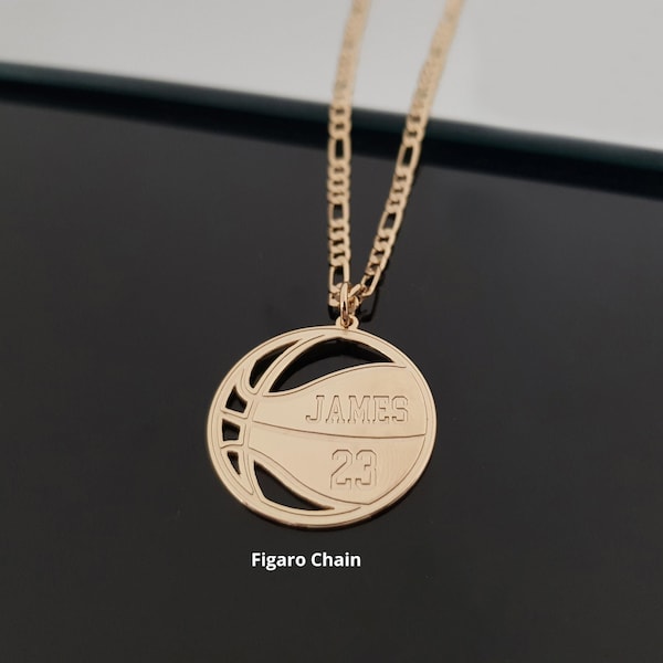 Custom Basketball Necklace, Basketball Necklace Personalized, Basketball Coach Gift, Basketball Player Gift, Basketball Pendant, Number Gift