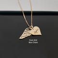 Heart Name Necklace with Wings, Angel Wings Necklace, Memorial Wing Necklace, Remembrance Gifts, Personalized Grieving Gift, Angel Necklace