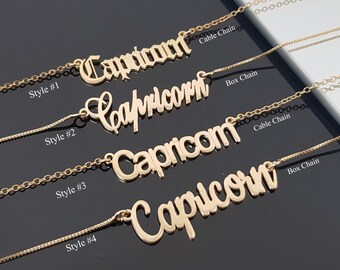 Capricorn Necklace - Etsy
