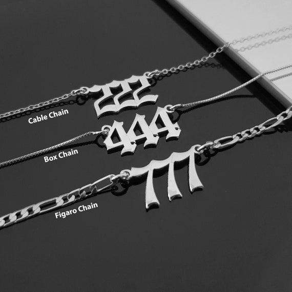 Figaro Chain Men Name Necklace - Stainless Steel