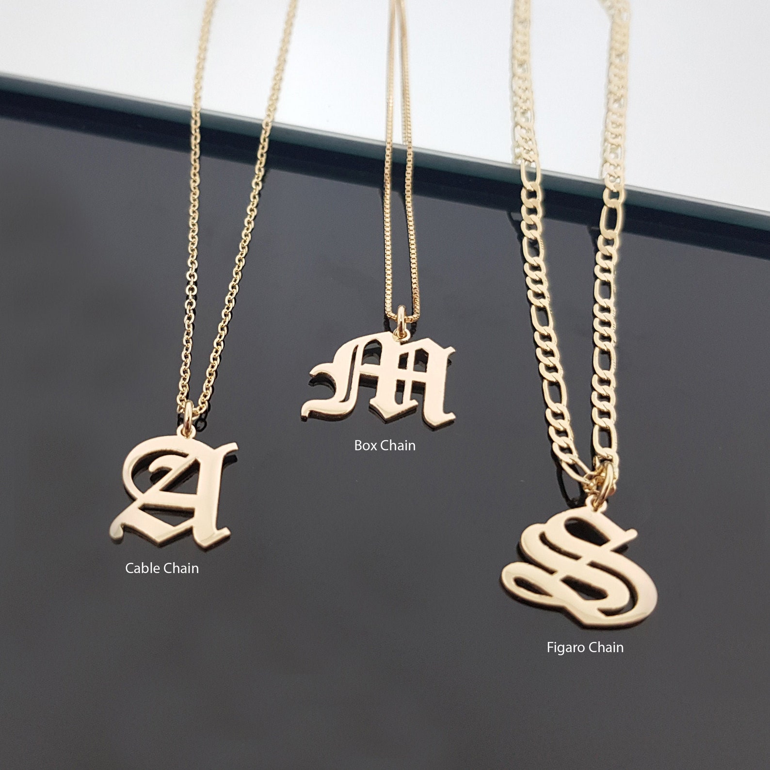 English Initials Neckalce main image 0