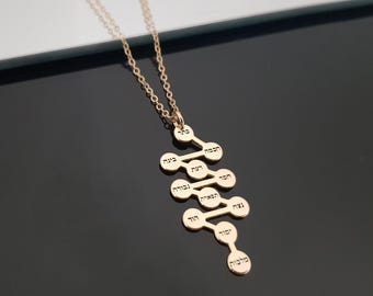 Kabbalah Necklace, Ten Sephiroth Pendant, Jewish Inspired Jewlery, Pendant from Israel, Kabbalah Tree of Life, Mysticsm Jewish Culture