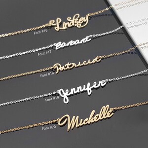 Personalized Name Necklace With Cable Chain, Dainty Name plate Necklace Gold, Minimalist Name Necklace,Script Name Necklace, Bridesmaid Gift