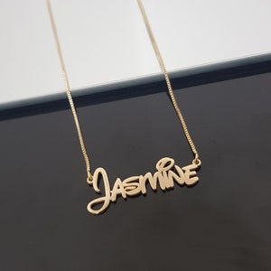 Custom Name Necklace, Personalized Nameplate Necklace, Little Girl Name Necklace, Daughter Birthday Gift, Name Necklace For Kids, image 5