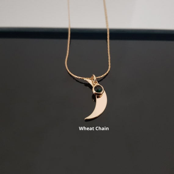 Moon cheap birthstone necklace