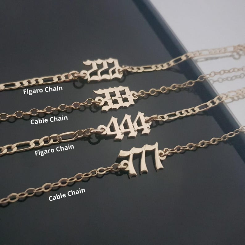 Angel Numbers Bracelet/Anklet, Angel Numbers, Angel Number Bracelet Personalized, Lucky Number Bracelet/Anklet, Angel Number Pendant image 2