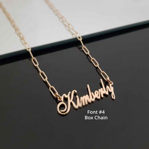 Dainty Customized Name Necklace • Personalized Nameplate Necklace • Any Name/Word Name Pendant Necklace • Personalized Women's Jewelry Gift image 5