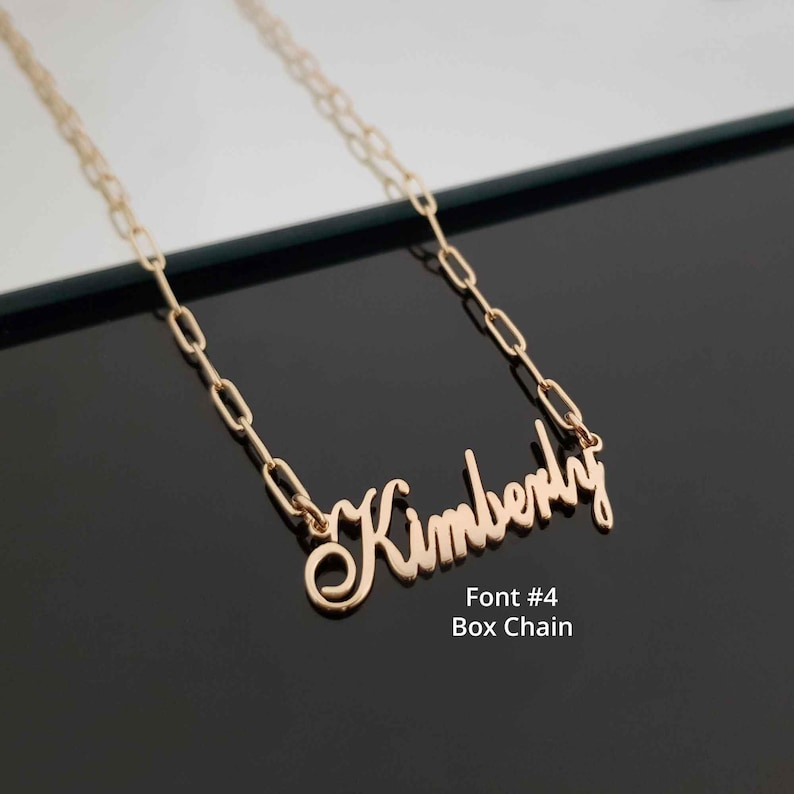 Dainty Customized Name Necklace • Personalized Nameplate Necklace • Any Name/Word Name Pendant Necklace • Personalized Women's Jewelry Gift image 5
