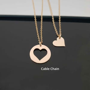 Personalized Mother and Daughter Necklace Set, Gift From Daugther to Mom, Best Friend Heart Necklace Set, Heart Neckalce for 2, Mother Gifts