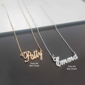 Dainty Customized Name Necklace • Personalized Nameplate Necklace • Any Name/Word Name Pendant Necklace • Personalized Women's Jewelry Gift image 4
