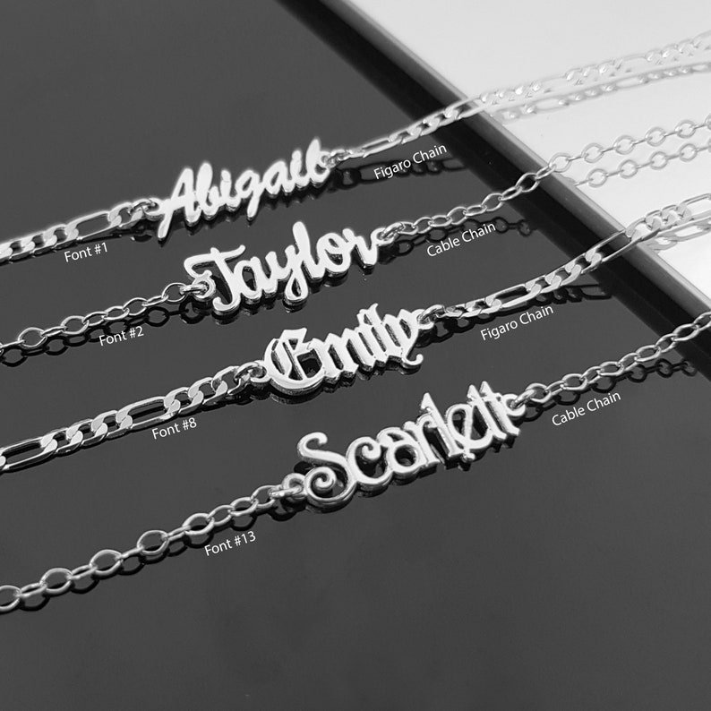 Personalized Name Bracelet or Anklet, Customized Name Bracelet/Anklet, Nameplate Bracelet And Anklet, Any Name/Word Bracelet or Anklet Gift image 2