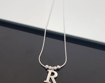 Initial Necklace, Tiny & Dainty Letter Necklace, Minimalist Necklace, Personalized Letter, Uppercase Initial Necklace, Valentine's Day Gift