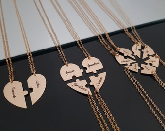 Schwestern Puzzle Halsketten-Set, Schmuck für Freunde, Halsketten-Set für die Familie, Freundschaftsschmuck, Familien Halskette, Halsketten für Geschwister,