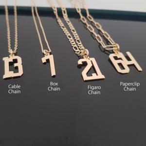 Sport Number Necklace, Number Necklace, Number Year Necklace, Custom Lucky Pendant Customize Necklace With Number, Sport Lover Gifts For Men image 3