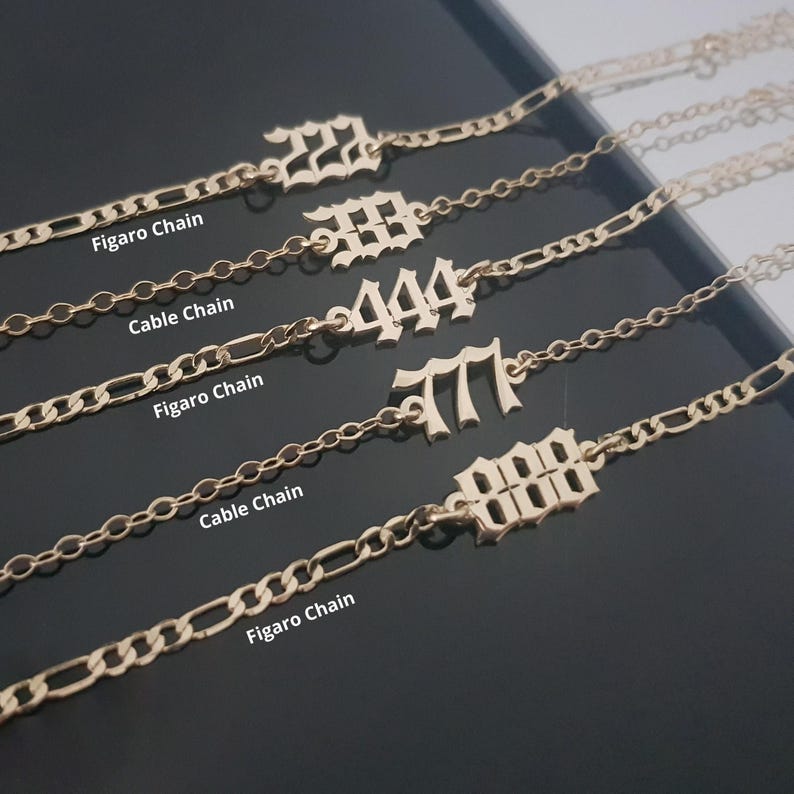 Angel Numbers Bracelet/Anklet, Angel Numbers, Angel Number Bracelet Personalized, Lucky Number Bracelet/Anklet, Angel Number Pendant image 1