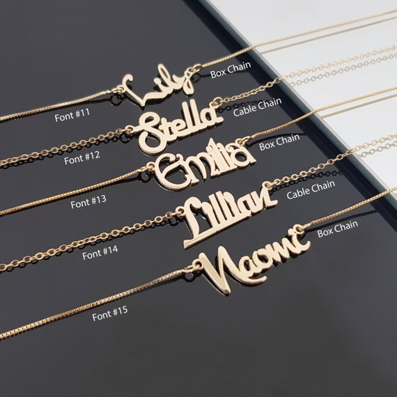Pendant necklace nameplate deals