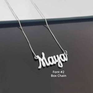 Dainty Customized Name Necklace • Personalized Nameplate Necklace • Any Name/Word Name Pendant Necklace • Personalized Women's Jewelry Gift image 2