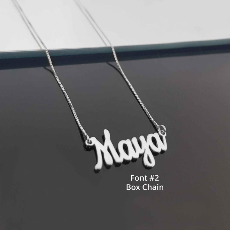 Dainty Customized Name Necklace • Personalized Nameplate Necklace • Any Name/Word Name Pendant Necklace • Personalized Women's Jewelry Gift image 2