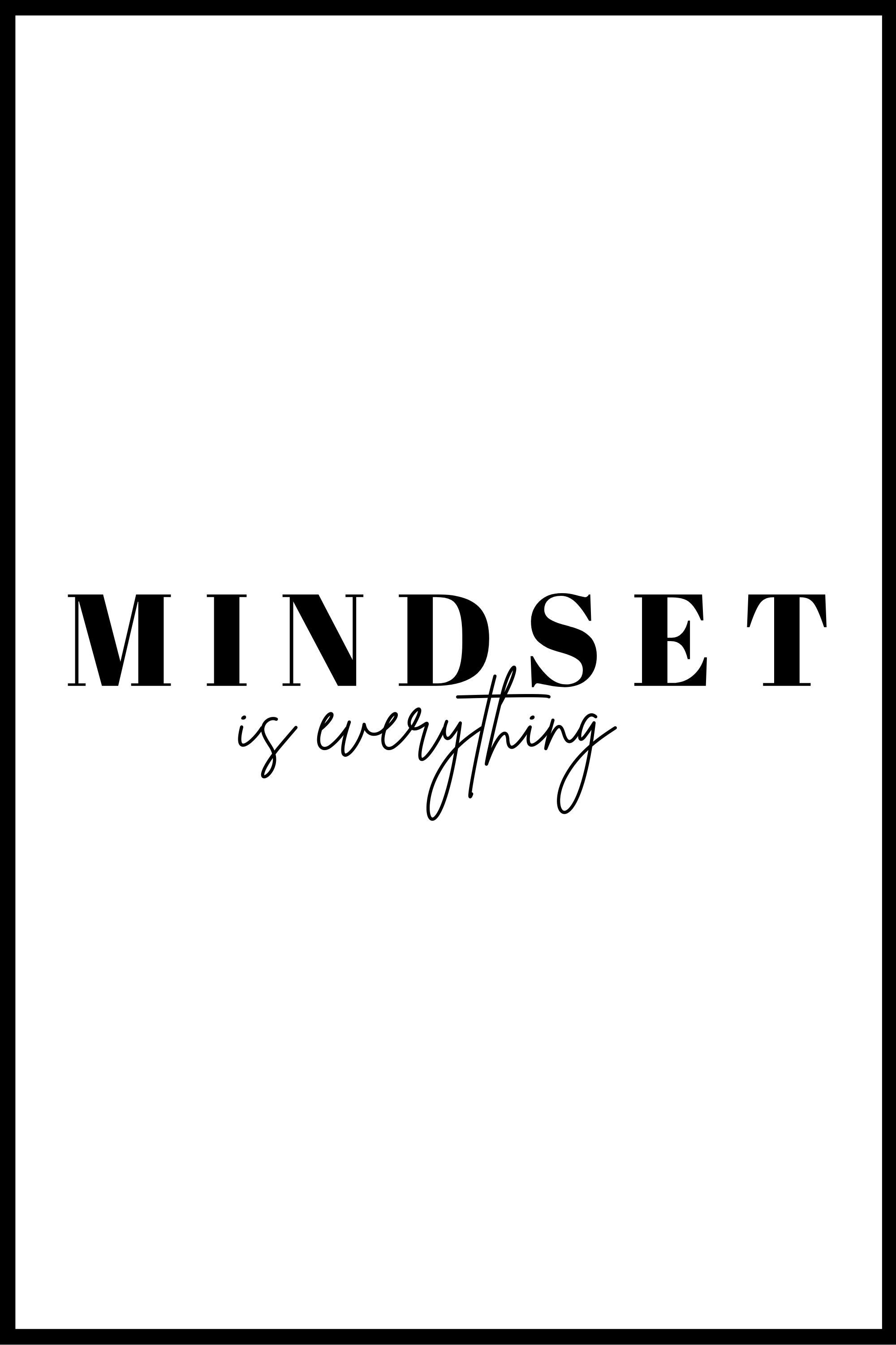 MINDSET is everything. Digital wall print for bedroom Etsy