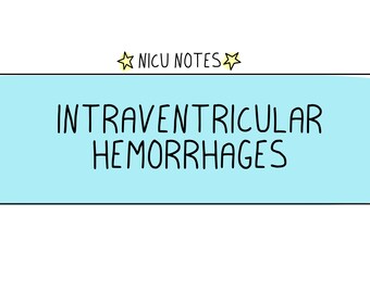 Neurologie- IVH und PVL: nicu still & nnp Notizen