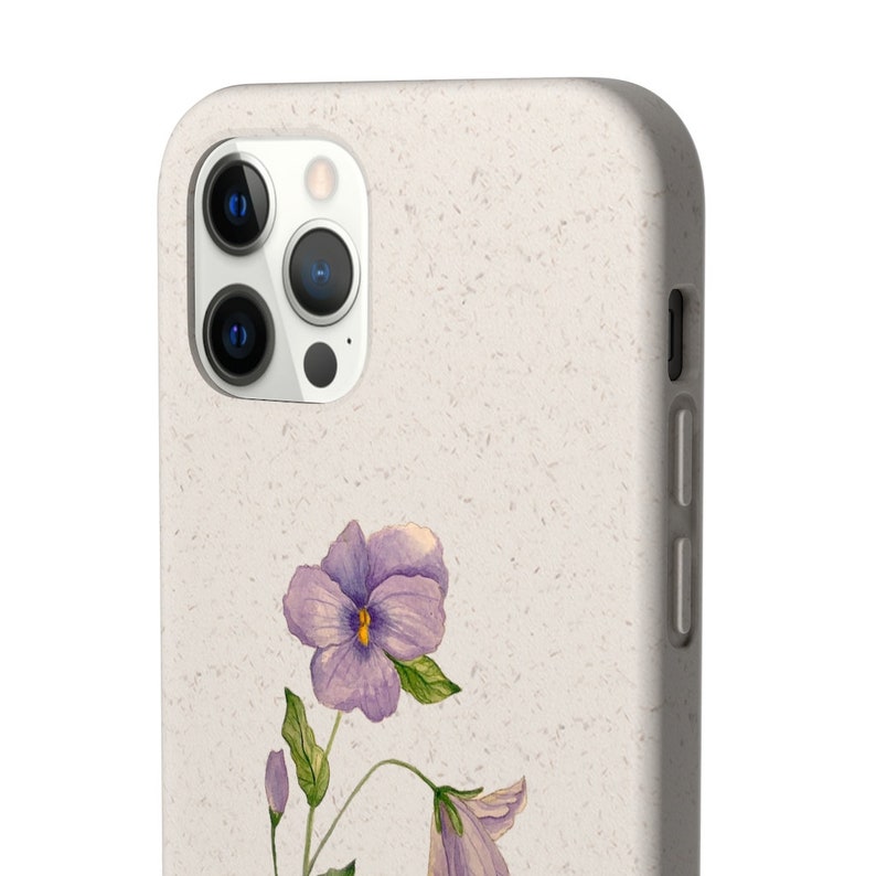 Biodegradable Violet Flower Phone Case
