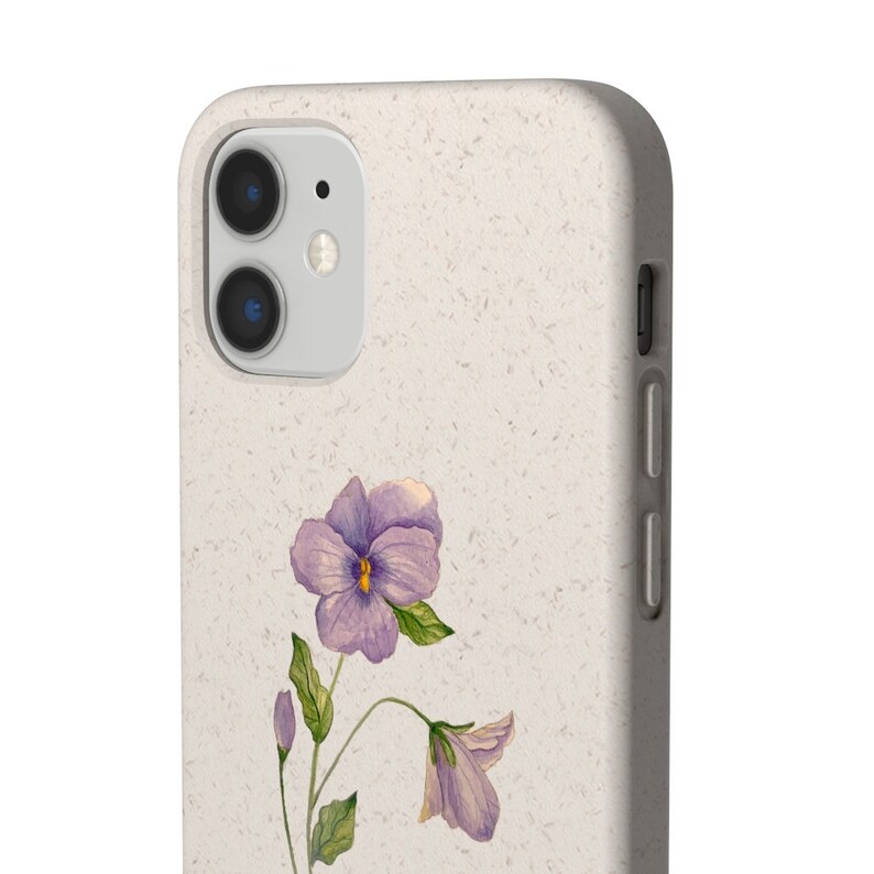 Biodegradable Violet Flower Phone Case