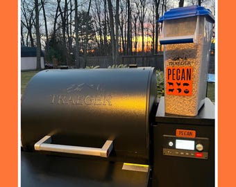 Traeger "most popular" 5-pack pellet labels and hopper magnets
