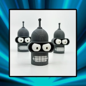 Futurama Magnet - Bender 3D-Printed fridge magnet | Geek Gift - Blackjack & Hookers Not Included