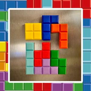 Tetris Game Piece Magnets – Choose Individual Tetrominoes or Full Set – Retro 8‑Bit Fridge Magnets – 3D‑Printed Gamer Gift – Geek Decor